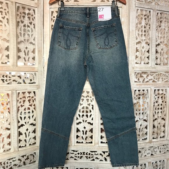NWT Juicy Couture High Rise Girlfriend Zip Jeans 27 - Picture 6 of 12